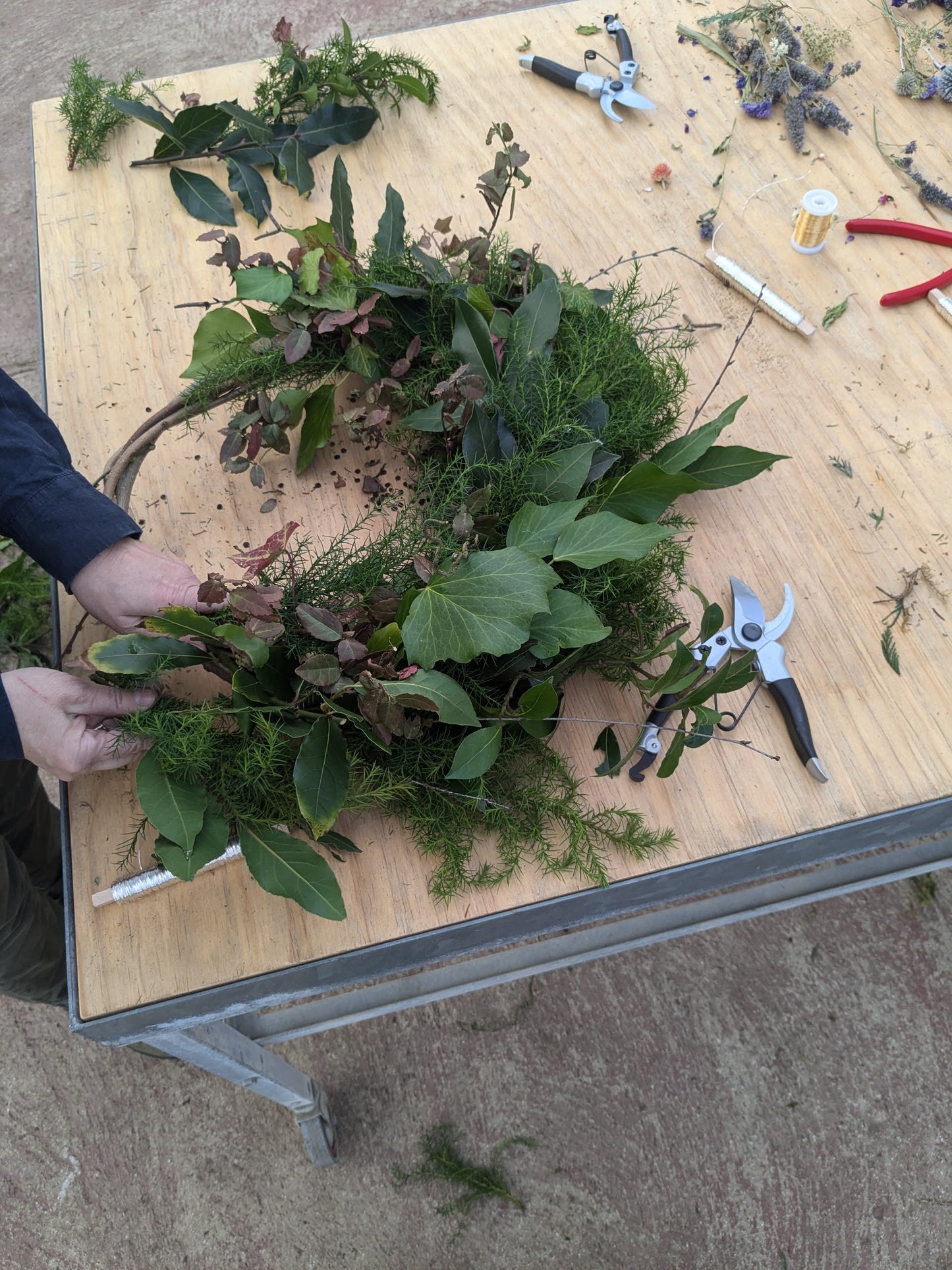 Workshop Adventskranz, Kürbiskuchen, Plätzchen