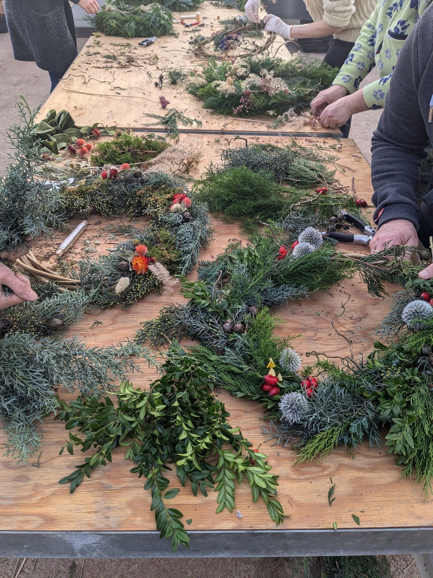 Workshop Adventskranz, Kürbiskuchen, Plätzchen