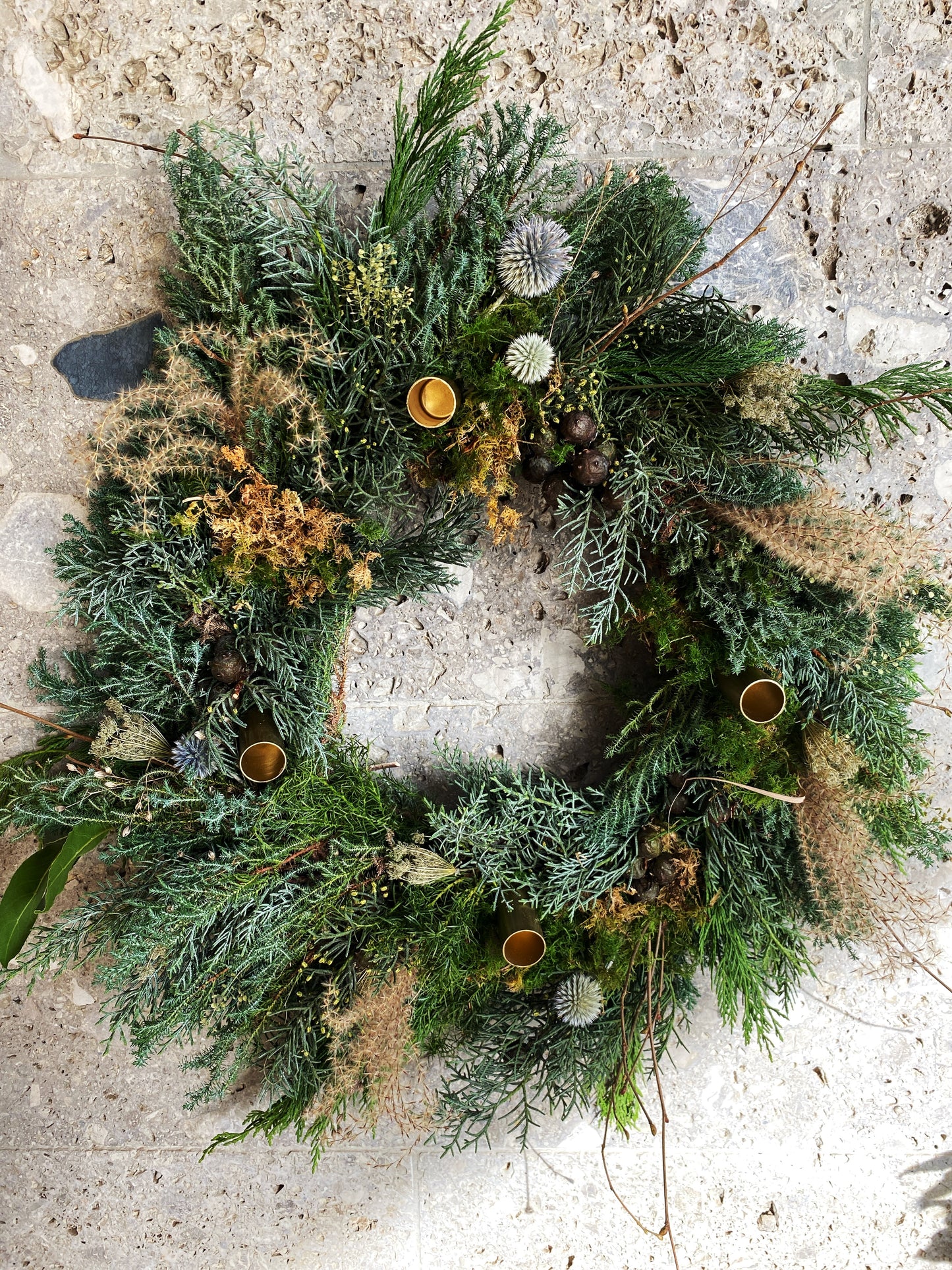 VORBESTELLUNG: Kranzbinde-Set aus Tannengrün und Trockenblumen zum selber binden