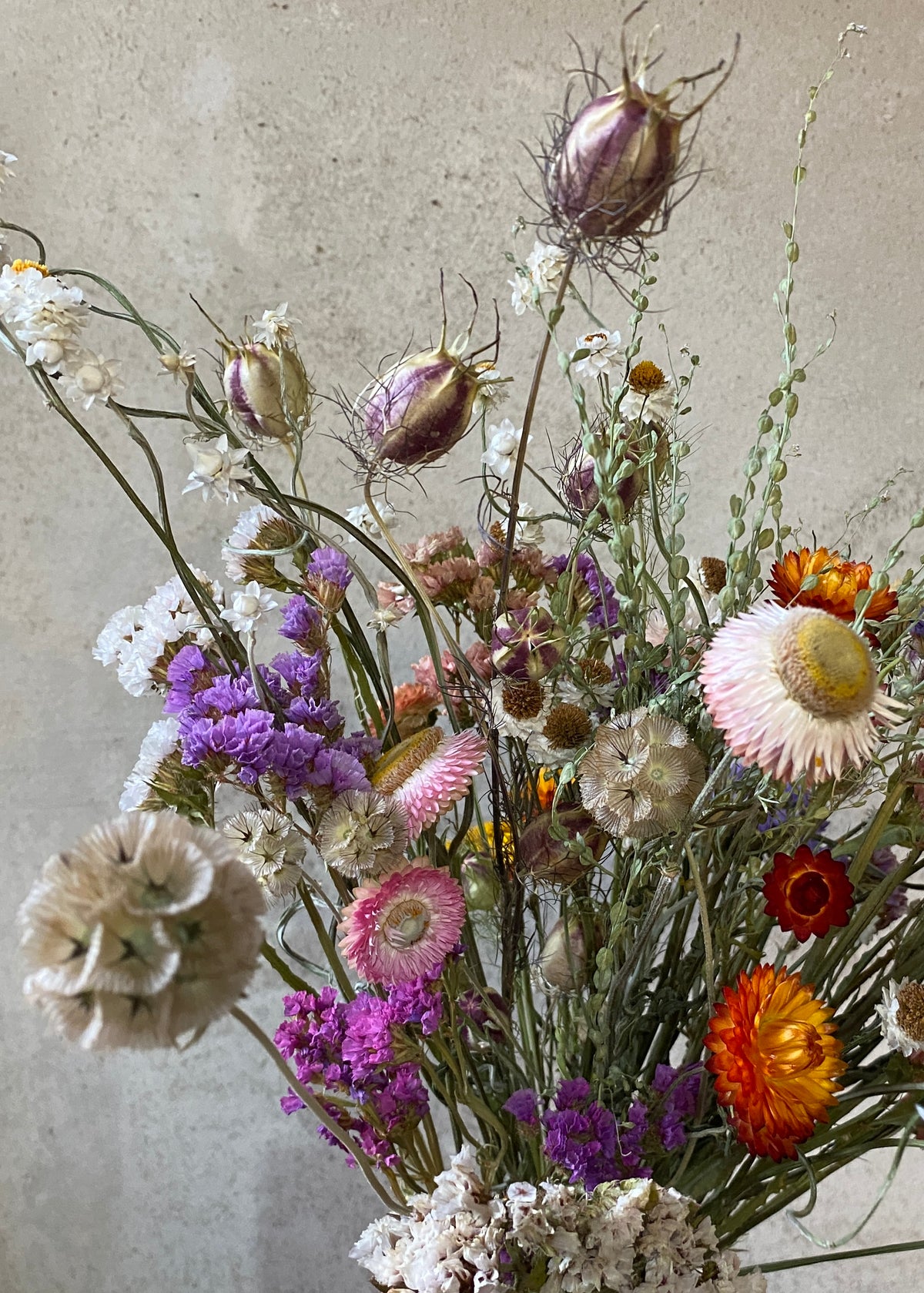 Trockenblumen-Strauß